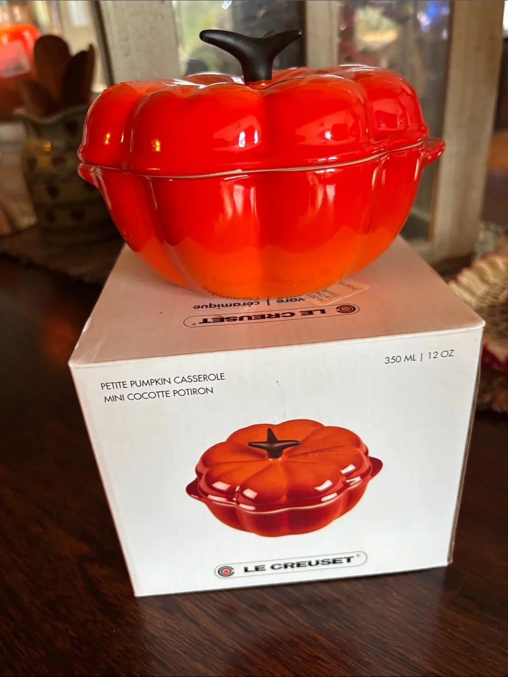 Le Creuset 2 Pumpkin Mini Cocotte in Flame Orange